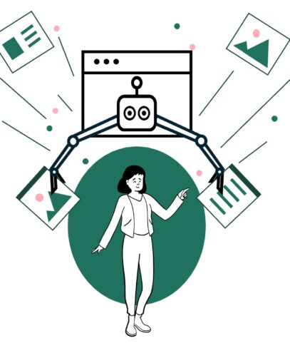 a woman being assisted by a robot