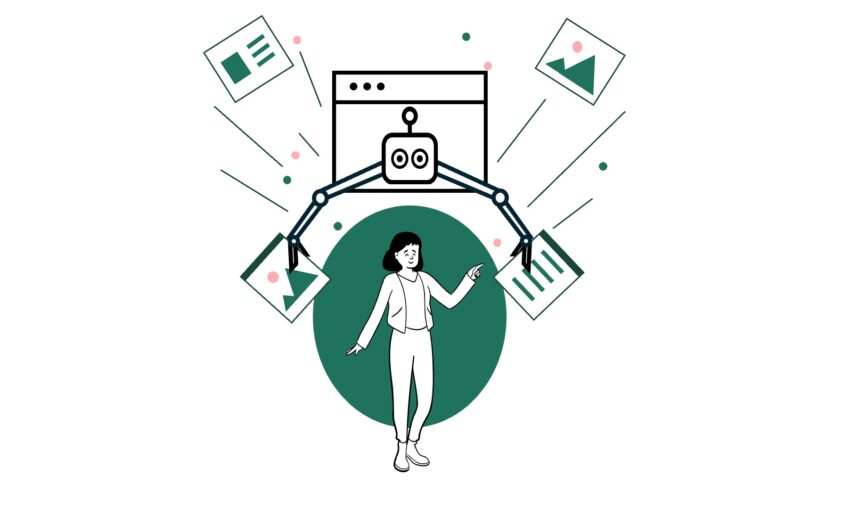 a woman being assisted by a robot