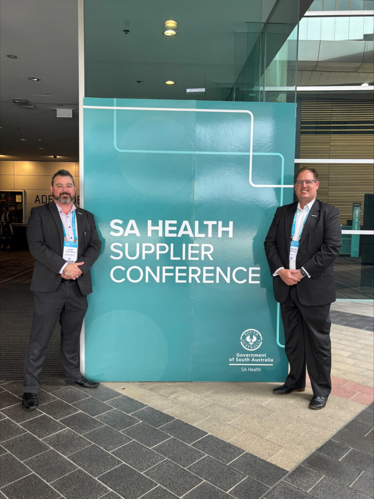 Trevor (L) and Adam (R) at the SA Health Supplier Conference.
